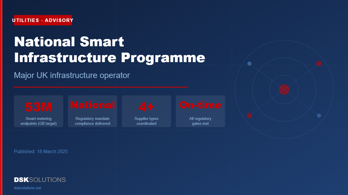 Architecting the Delivery Framework for a National Smart Infrastructure Programme