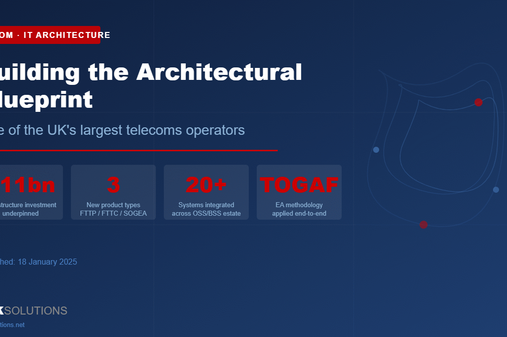 Building the Architectural Blueprint for a National Fibre Broadband Rollout