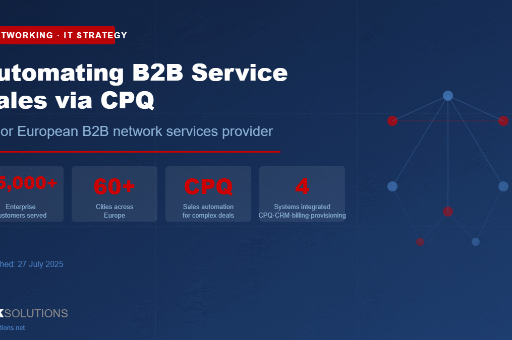 Automating B2B Service Sales Through a CPQ Transformation